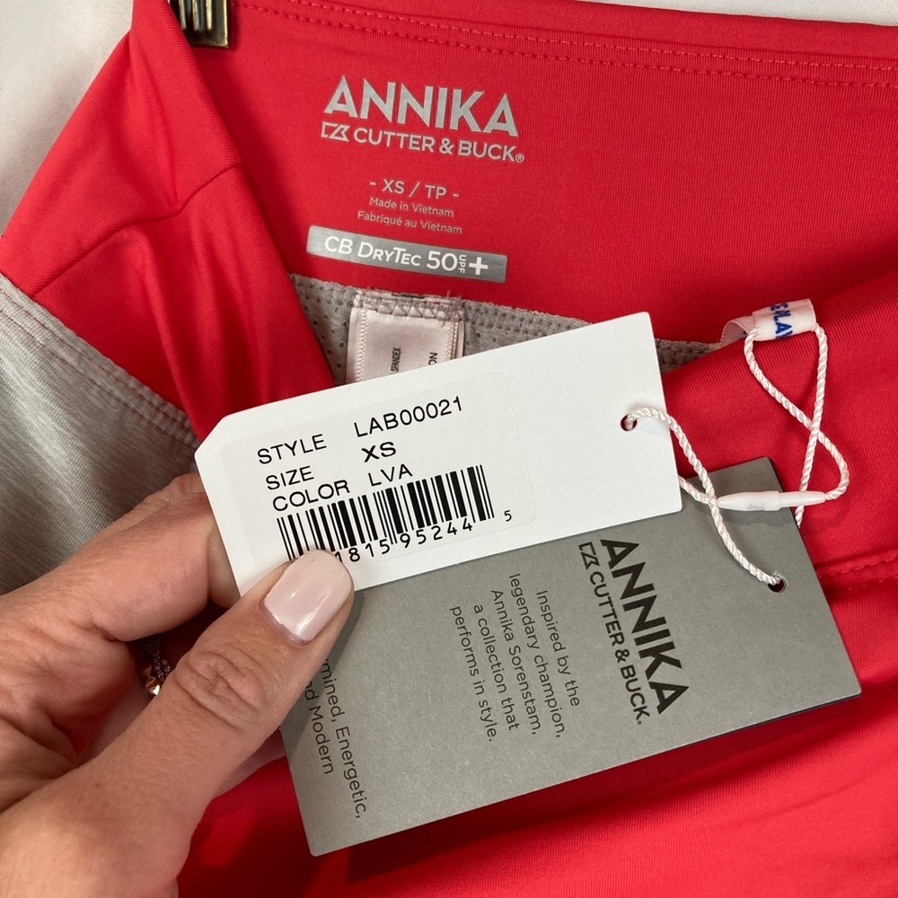 NWT Annika Golf Skort Coral/Purple/Grey size XS - Picture 6 of 6